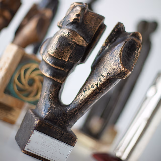 Trofeo de un premio de fotografía